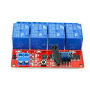 12V 4CH Relay 4-key Remote Control With Ring ON/OFF Switch 10m-30m Receiver