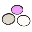 Lens Filter Kit UV CPL Polarizer FLD + Storage Bag for Nikon Canon 62mm