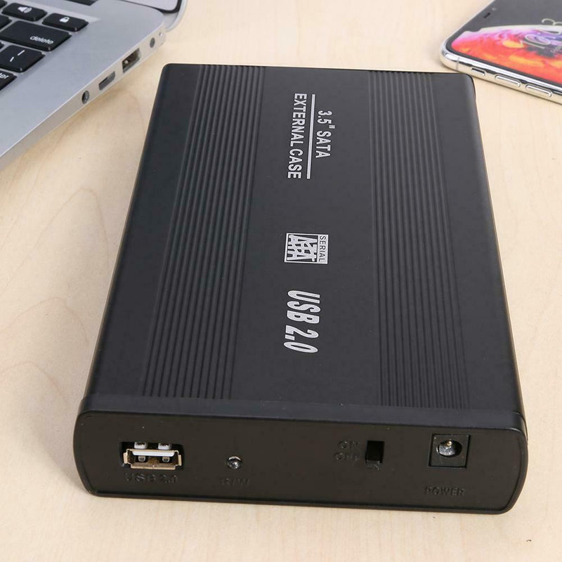 3.5 inch USB 2.0 to SATA Port SSD Hard Drive Enclosure 480Mbps HDD Case