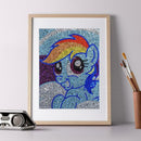5D DIY Full Drill Special Shaped Diamond Painting Blue Horse Cross Stitch