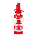 Christmas Knitted Red Wine Bottle Cover Bag Elk Snowflake Bottle Bag (02)