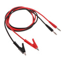 2 pcs 4mm Banana Plug to Crocodile Alligator Clip Test Probe Lead Wire Cable 1m