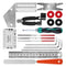 Portable Stainless Steel Guitar Cleaning and Maintenance tool set Newest Useful