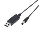 USB to DC Convert Cable 5V to 5V Voltage Step-Up Cable 5.5x2.1mm DC Male 1M