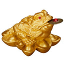 Lucky Three-Leg / Ching Bagua Coin Toad Frog Fortune Feng Shui 5cm Golden