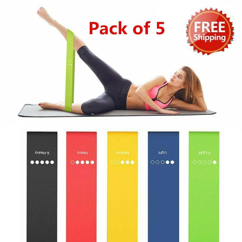 Heavy Duty Resistance Bands Loop Exercise Sport Fitness Tube Home Yoga Gym Latex