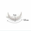 Womens Beauty Crystal Moon Hair Clip Jewelry Rhinestone Headwear Hairpin Gift