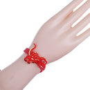 6Pcs Bracelet keychain mini dinosaur rubber wristband dinosaur keychain M&E