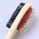 Wood brush, double sided, 6 x 17 cm, Cat / Dog B5B6