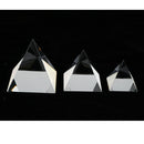 2.4'' Transparent K9 Crystal Optical Pyramid Prism, Paperweight Collectible Home