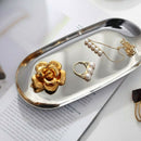 Stainless Steel Vanity Trays, Cosmetic Organizer Trays for Makeup, Beauty P F2G2