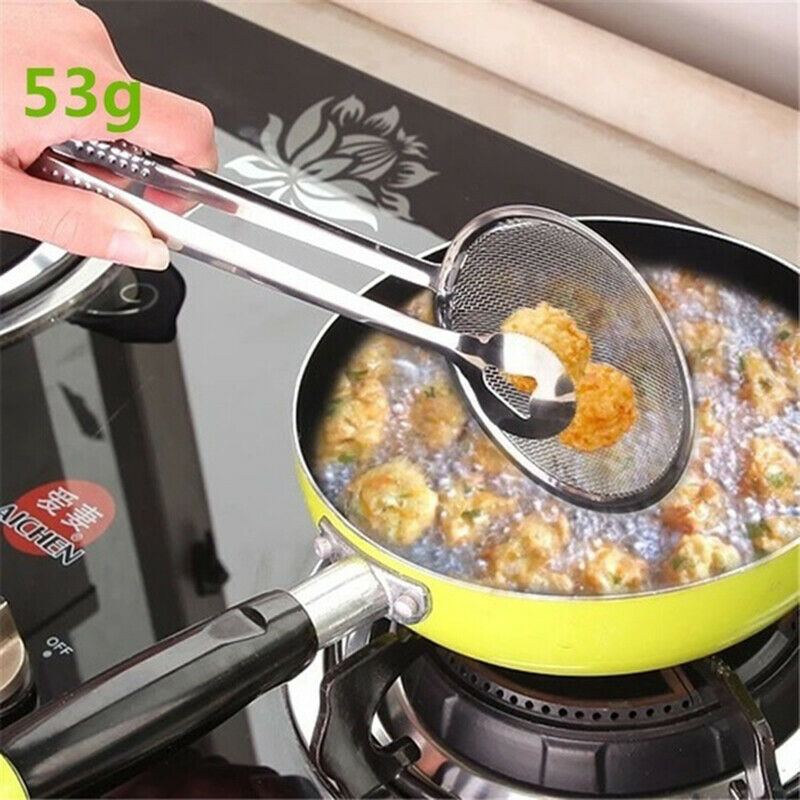 1 Stainless Steel Fried Food Filter Scoop Food Clip and Screen Kitchen ToolB Ew
