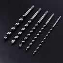 5PCS 230mm Extra Long Brad Point Wood Drill Bit Set Steel Woodworking Tool