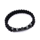 2Pcs 8mm Bracelet Elastic Natural Stone Yoga Beads Bracelet For Men Women