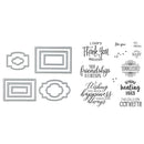 Greetings Cutting Die Stencils Seal Stamp Set for DIY Scrapbook Embossing A