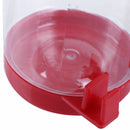 Pet Puppy Rabbit Dog Hanging Fountain Bottle Water Feeder Red Clear 350ml