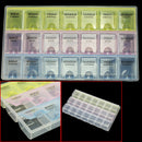 21 Grids 3 Times One Day Daily Weekly Medical Pills Storage-organizer Box Case