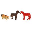 12 Pieces Party Pack Mini Farm Animals Plastic Mini Educational Farm Animal Toys
