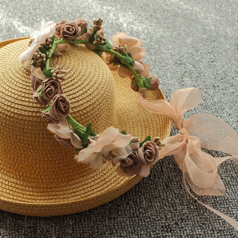New Floral Flower Party Wedding Crown Hair Wreaths Headband Hair Band Garland Gw