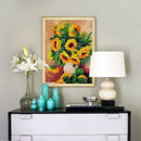Flower Craft Full Round Rhinestone Set Diamond Painting Sunflower Furniture