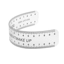 Eyebrow Care Stencil Shaper Ruler Measuring Tool Makeup Reusable black D5Y7