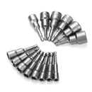 2X(14Pcs 6-19Mm Grey Adapter Drill Bit 1/4 Inch Socket Magnetic Nut Driver