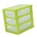 Mini translucent Drawer type plastic Storage Boxï¼ˆgreen 3 Layersï¼‰
