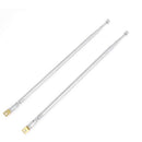Pair 62.5cm 24.6" 4 Section Telescopic Stainless Steel AM FM Radio Universa R8U3