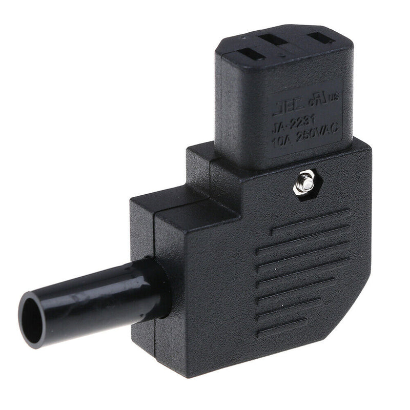 Durable IEC C13 right angle rewirable connector 3 pin female power plug so Gw