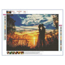 5D DIY Full Drill Diamond Painting Sunset Lover Cross Stitch Embroidery Kit