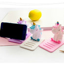 Rubber Phone Holder Cartoon Animal Desktop Cell Phone Stand Holder Pink