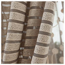 Gray Striped Pachira Drape Balcony Bedroom Living Room Window Drape Curtain V4H3