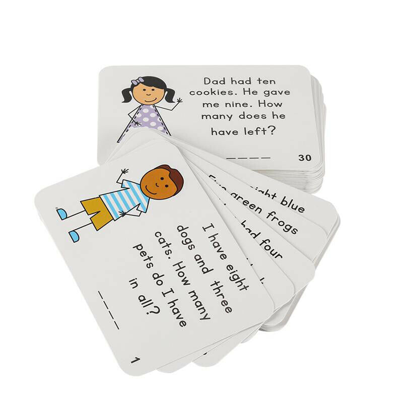 72Pcs/Set English Sentences Flash Card Answer Sheet Question Kids Early Lea N2A7