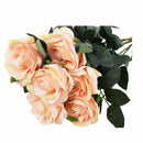1 bouquet 10 Head Artificial Silk cloth Rose Wedding Bridal Flower Bouquet