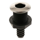 Black Thru Hull Fitting Marine Boat Hose With Stainless Rim for Marine 13mm