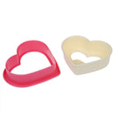 Heart-Shaped Sandwich Maker Bread Mould Cutter--Pink and Ivory