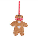 Christmas Tree Decor Felt Elk Gingerbread Man Pendant Hanging Ornament (D) A
