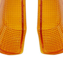 2pcs Yellow Front Indicator Turn Signal Light Lens Cover Shell Left and Right