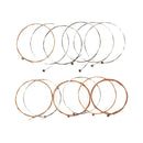 Set of 12 DIY Stainless Steel Acoustic Folk Guitar Replacement Strings Clear