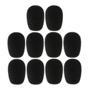 10 Pack Handheld Microphone Foam Windshield Sponge Mic Cover Black