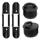 Set 4 Canoe Marine Boat Scupper Drain Holes Plug, Kayak Paddle Clip Holder