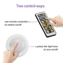 warm cold infrared light and dimmable control Round remote 6X cabinet LED