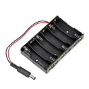 Black AA Plastic Battery Storage Case/Organizer/Holder Holds FOR 6 AA batteries
