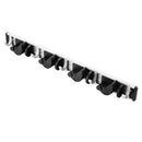4 Position with 5 Hooks Mop Broom Storage Holder Hanger Umbrella Rack