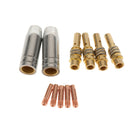 11Pcs Air Plasma Cutter Mig Welding Contact Tips Nozzle Connecting Rod