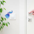 DIY Peafowl Diamond Painting Luminous Switch Stickers Kitchen Wall Decals