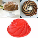 Big Large Swirl Silicone Butter Cake Pan Mold Bread Tools Mould Baking I3K6