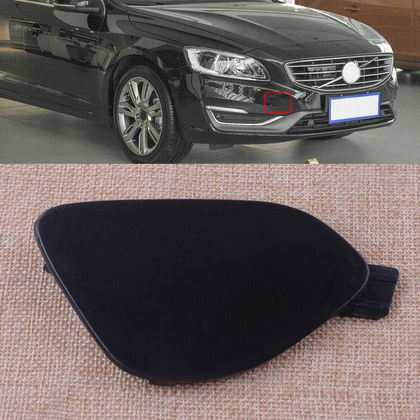 Car Bumper Tow Hook Eye Lid Protective Cover Trim Fit For Volvo S60 V60 2014-17