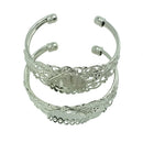 8 Pieces/Lot Empty Bezel Bangle Settings Cabochon Blank Tray Findings Craft