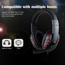 3.5mm Wired Gaming Headset Headphones with Mic for PS4 Xbox One PC (Red)